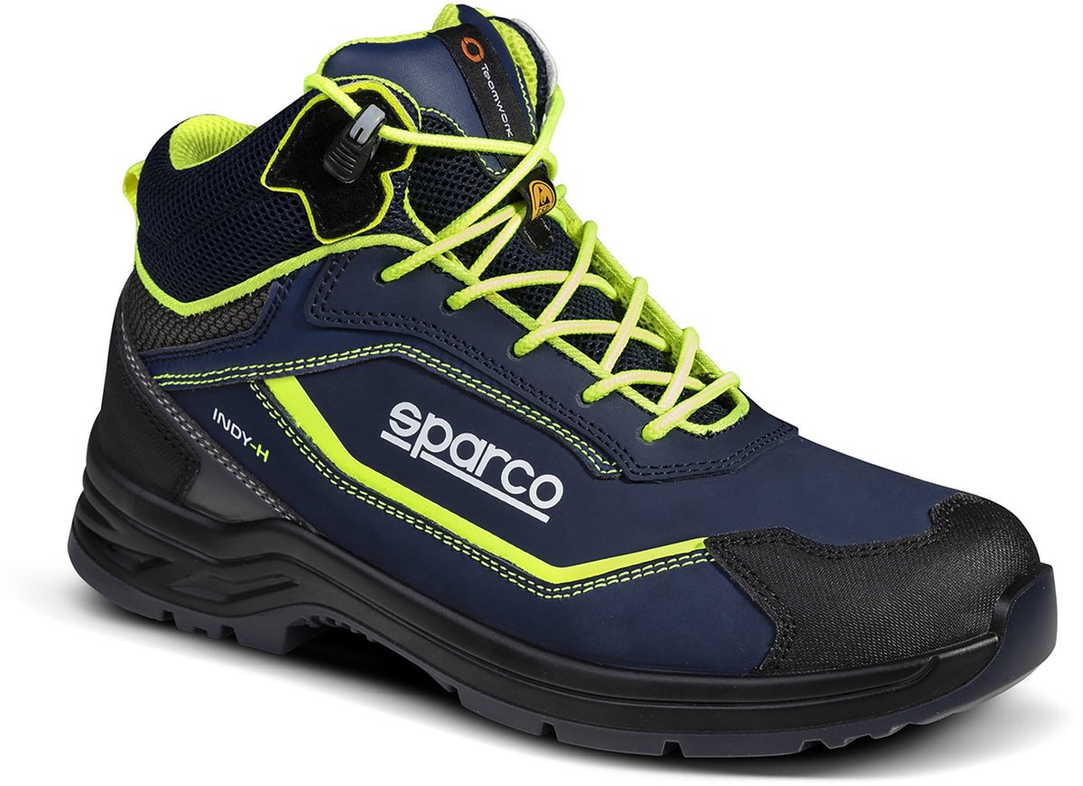 Sparco Arbeitsschuhe S3S – Indy-H Richmond – Marineblau Gelb – 42