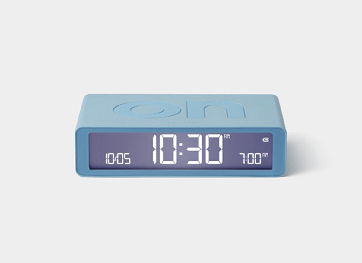 Lexon Flip Classic Ein-Aus-Wendewecker, wiederaufladbar – Hellblau