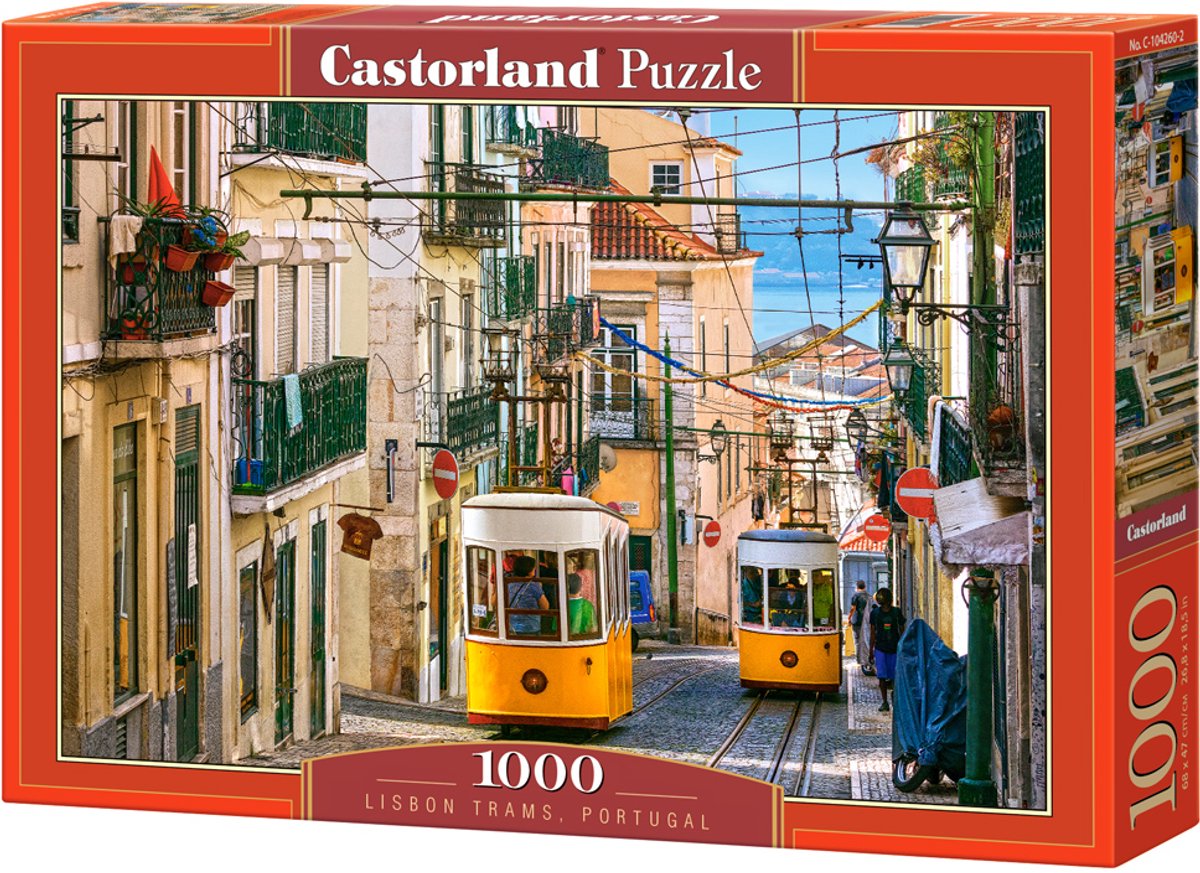 Castorland Straßenbahnen Lissabon, Portugal – Puzzle – 1.000 Teile – Satin-Finish – perfekte Passform – europäische Qualität