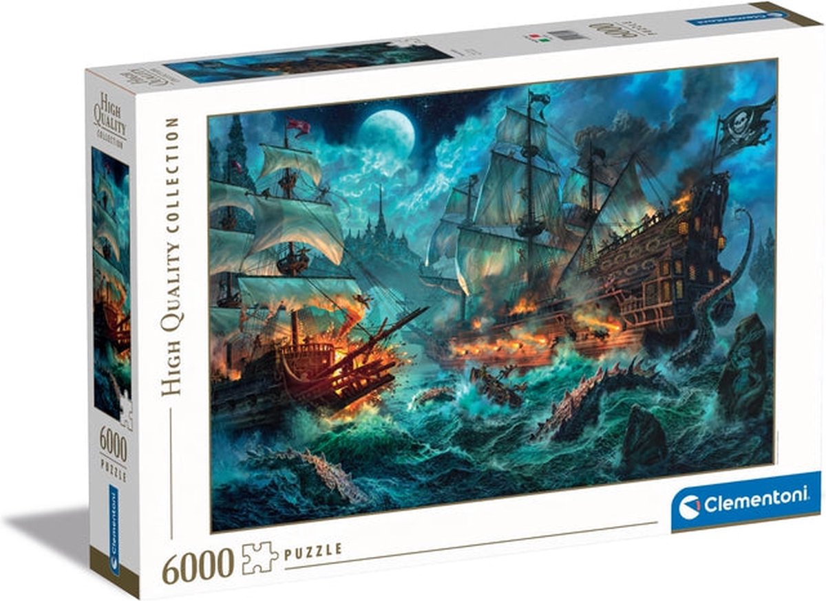 Clementoni - Puzzle - 6000 Teile - Seeschlacht - Puzzle für Erwachsene