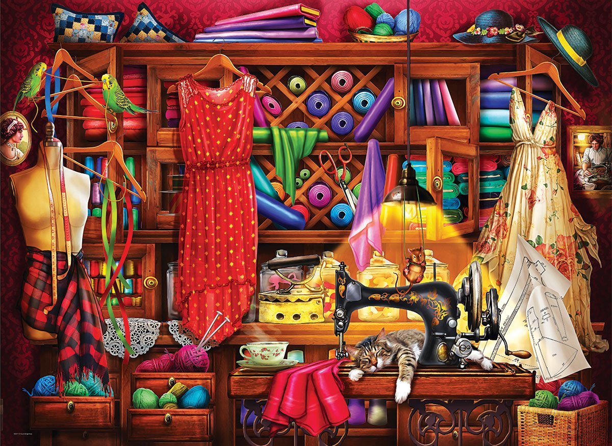 Eurographics – Nähzimmer [Näh-Bastelzimmer] – 1000 Teile 68 x 48 cm (B x H) – Puzzle