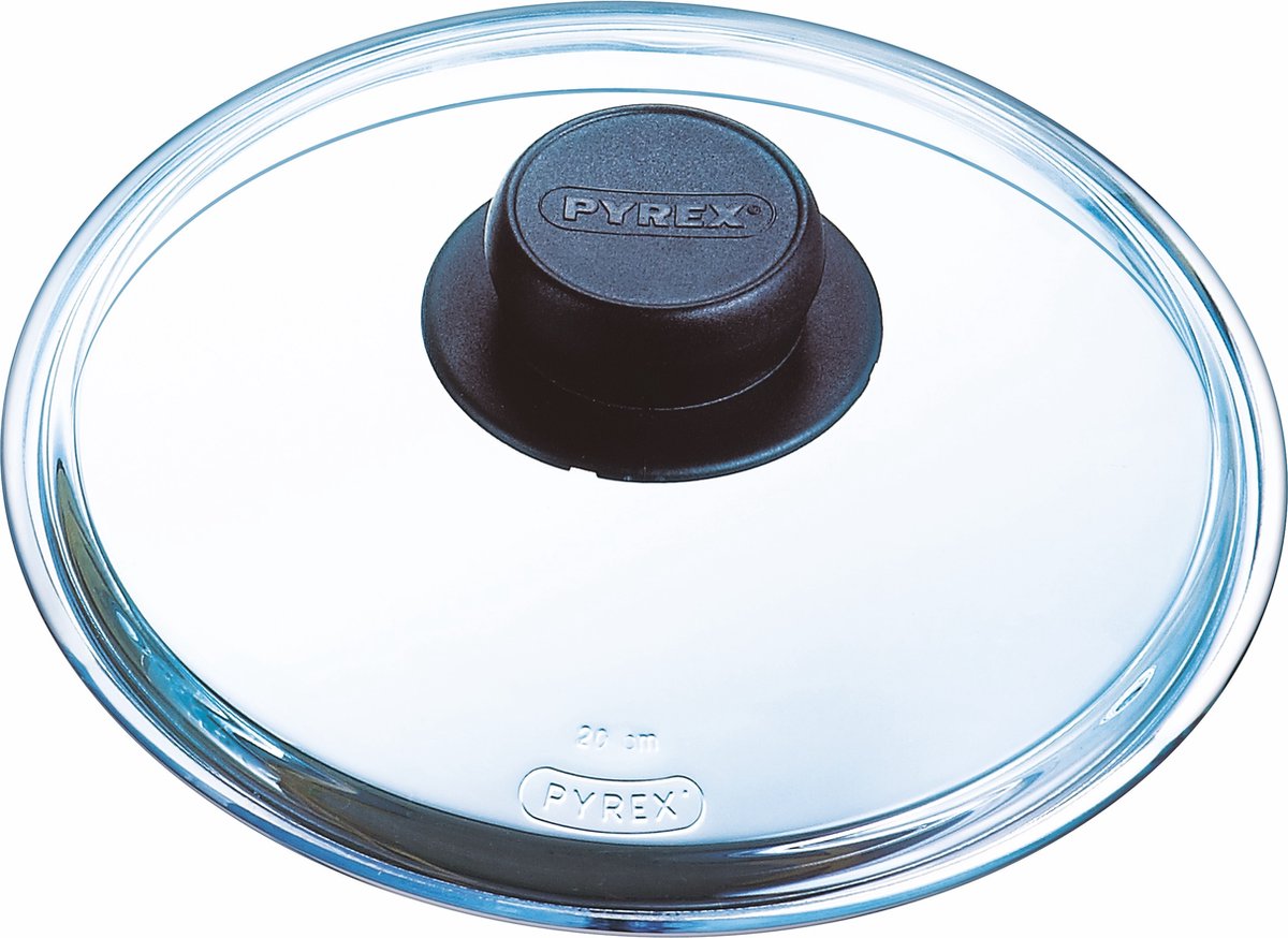Pyrex klassischer Zubehördeckel – Borosilikatglas – ø20 cm – transparent