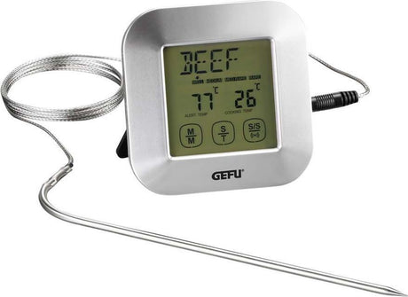 Gefu Punto Küchenthermometer 14 cm – Edelstahl – bis 300°C – zum Braten, Backen und Braten von Gerichten