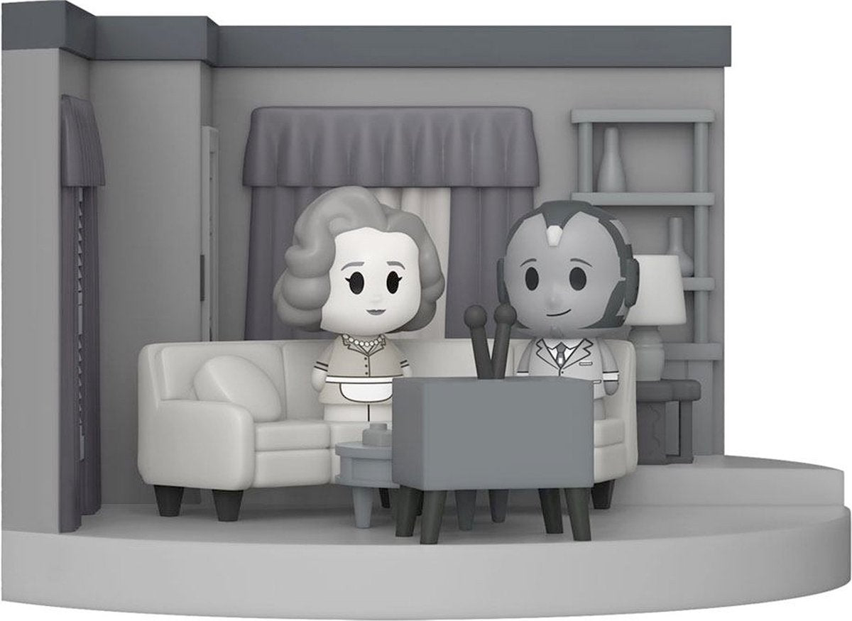 Funko! Funko Wandavision Sammelfigur Marvel Pop! Mini-Moment-Set Wohnzimmer 50er 9 cm grau