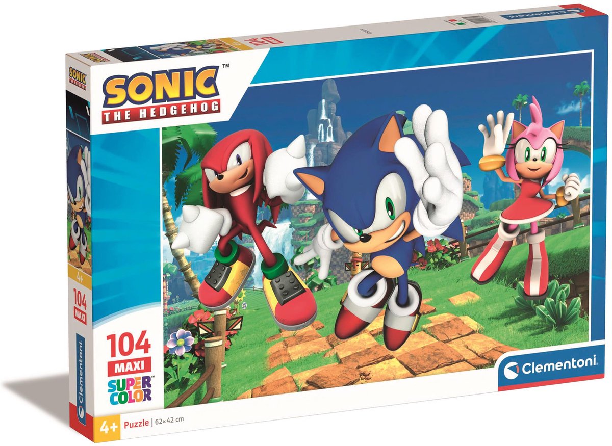 Clementoni Jigsaw Puzzle Super Color Maxi Sonic, 104st.