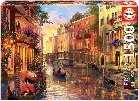 Bildungsrätsel. Sonnenuntergang in Venedig 1500 Teile