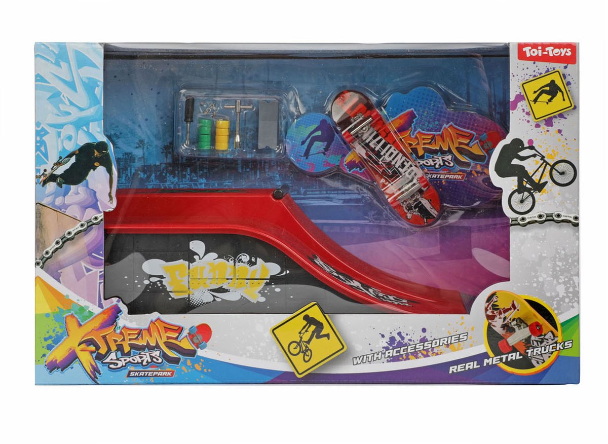 Toi-toys Fingerskateboard oder BMX-Fahrrad mit Skatebahn