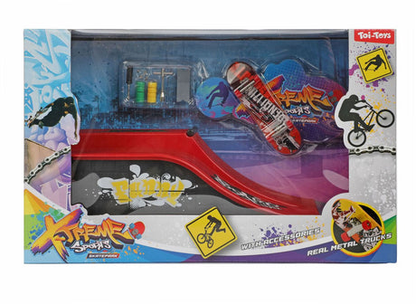 Toi-toys Fingerskateboard oder BMX-Fahrrad mit Skatebahn