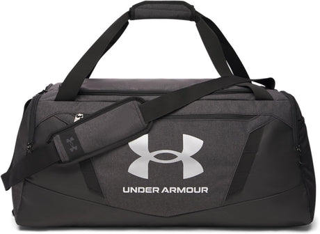 Under Armour UA Undeniable 5.0 Duffle MD-BLK Unisex-Sporttasche – Black Medium Heather – Schwarz – Metallic-Silber