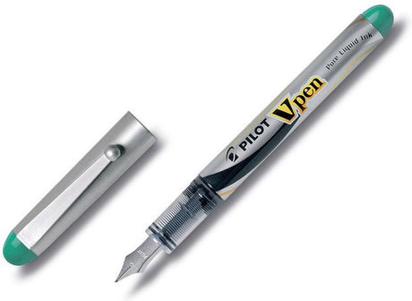 Pilot Füllfederhalter V-Pen silbergrün 12 Stück