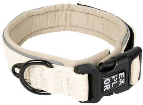 Entdecken Sie Duvoplus Ultimate Fit Halsband, bequeme Mode für Hunde, Größe 34–38 cm, Antikweiß
