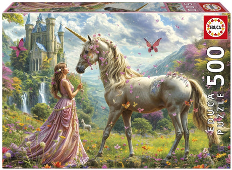 Educa - Puzzle - Feen, Einhörner und Schmetterlinge - 500 Teile - Puzzle