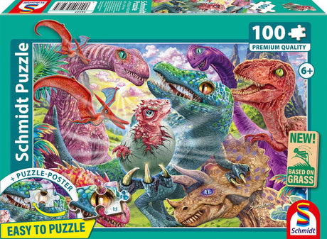 Schmidt - Puzzle - Kleine Dinosaurier, große Abenteuer - 100 Teile - Kinder - ab 6 Jahren