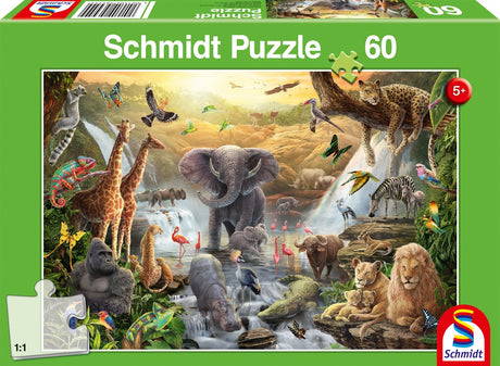 Schmidt - Puzzle - Tiere in Afrika - 60 Teile - Kinder - ab 5 Jahren