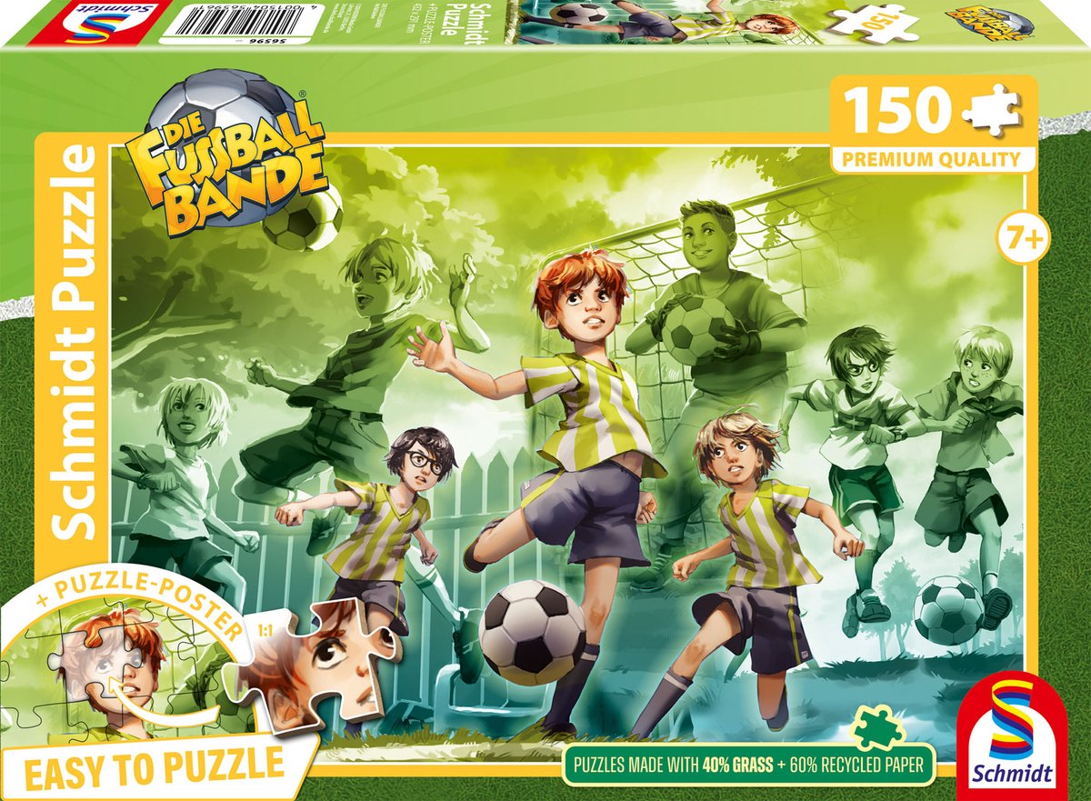 Schmidt - Puzzle - Die Fußballbande, am Ball bleiben, - Die Fußballbande - 150 Teile - Kinder - ab 7 Jahren