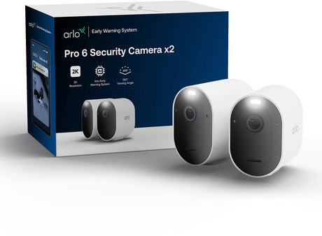 Arlo pro 6 2k+ Sicherheitskamera – 2 IP-Kameras