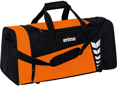 Erima Six Wings (kleine) Sporttasche mit Seitentaschen – orange schwarz | Größe: s
