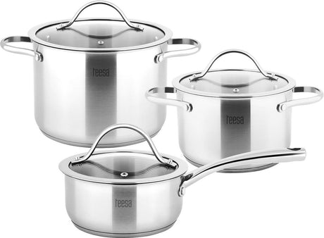 Teesa tsa0141 – dreiteiliges Edelstahl-Pfannenset Cook Expert Prime