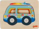 Goki Holzschichten-Puzzleauto, 5-tlg.