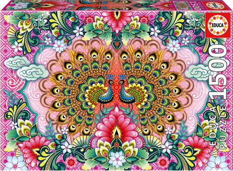 Educa - Puzzle - 1500 Teile - Bengalische Pfauen