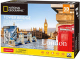 Kubisches lustiges 3D-Puzzle Tower Bridge – pädagogisch und lehrreich – 66 Teile