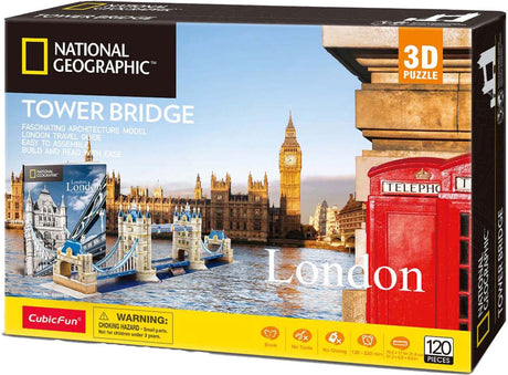 Kubisches lustiges 3D-Puzzle Tower Bridge – pädagogisch und lehrreich – 66 Teile
