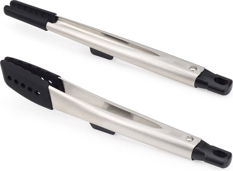 Joseph Joseph – Elevate-Fusionszangen-Set, 2 Stück – Silikon – Silber
