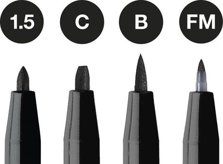 Faber-Castell Zeichenstift – Pitt Artist Pen – Schwarz – 4-teilig – FC-167153