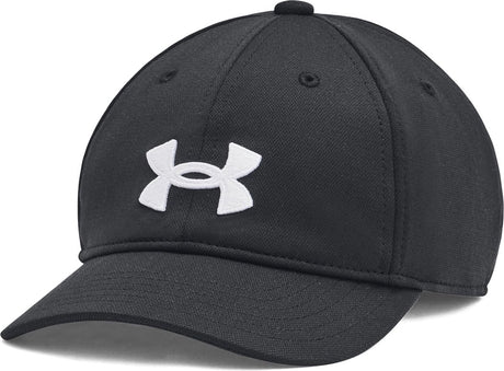 Under Armour B Blitzing Low Adj-Blk Jungen-Kappe – Schwarz – Weiß