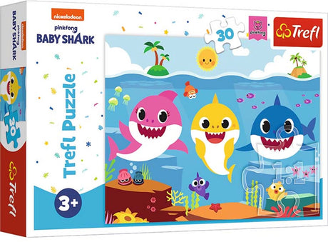 Trefl Puzzle - Unterwasserwelt Haie Babyhai 30 Teile Pappe.