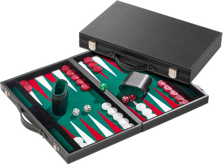 Philos Backgammon-Koffer groß grün