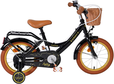Volare Ashley Kinderfahrrad – Mädchen – 14 Zoll – Schwarz – zwei Handbremsen