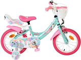 Volare Einhorn Kinderfahrrad – Mädchen – 14 Zoll – Grün – zwei Handbremsen