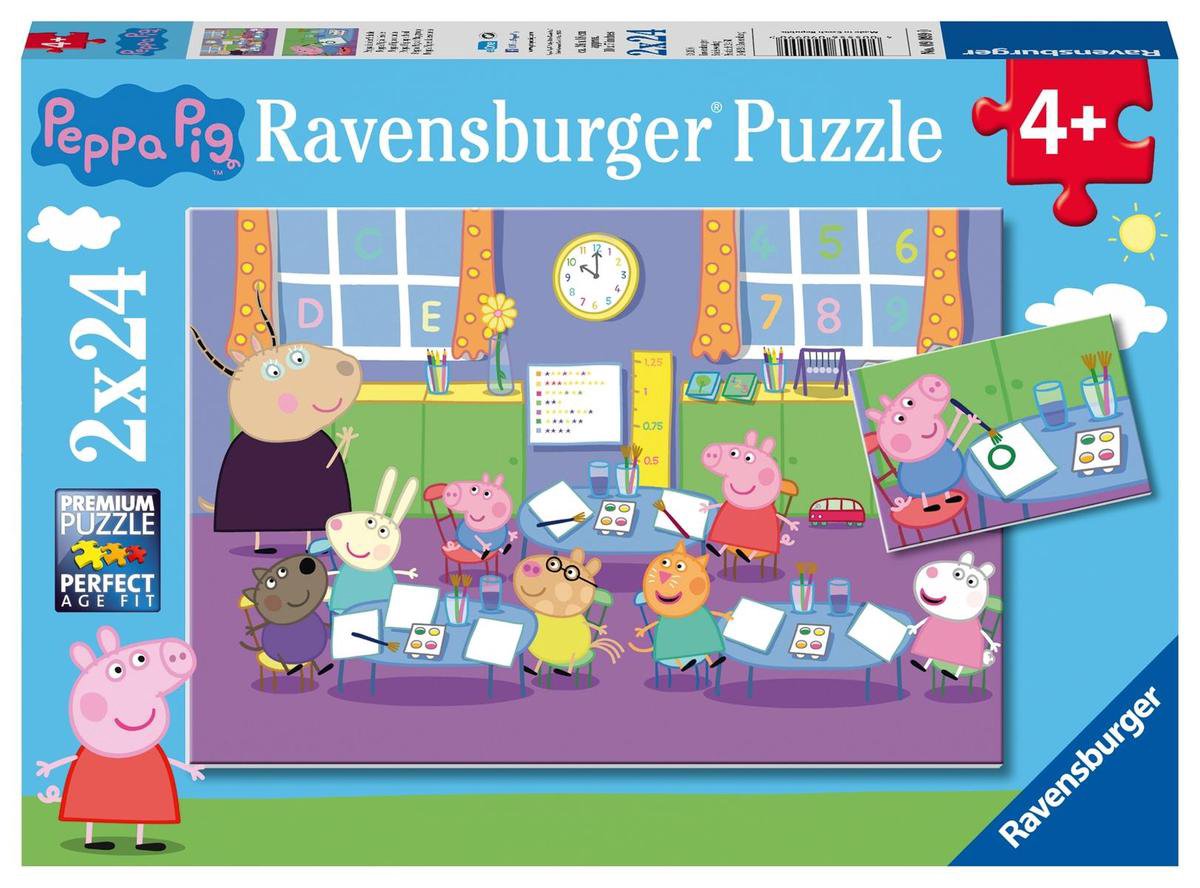 Ravensburger Puzzle Peppa Pig – zwei Puzzles – 24 Teile – Kinderpuzzle