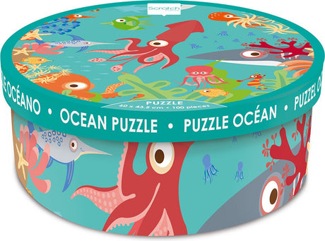 Rubbelpuzzle - Ozean - 43,5x60cm - 100 Teile - 5 Jahre