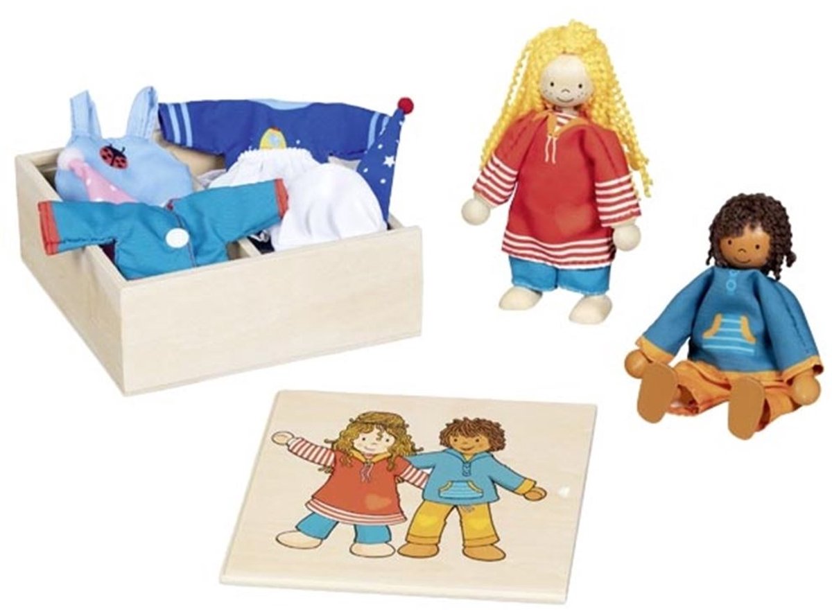 Goki flexible Puppen Fynja Fabio, 6 Outfits