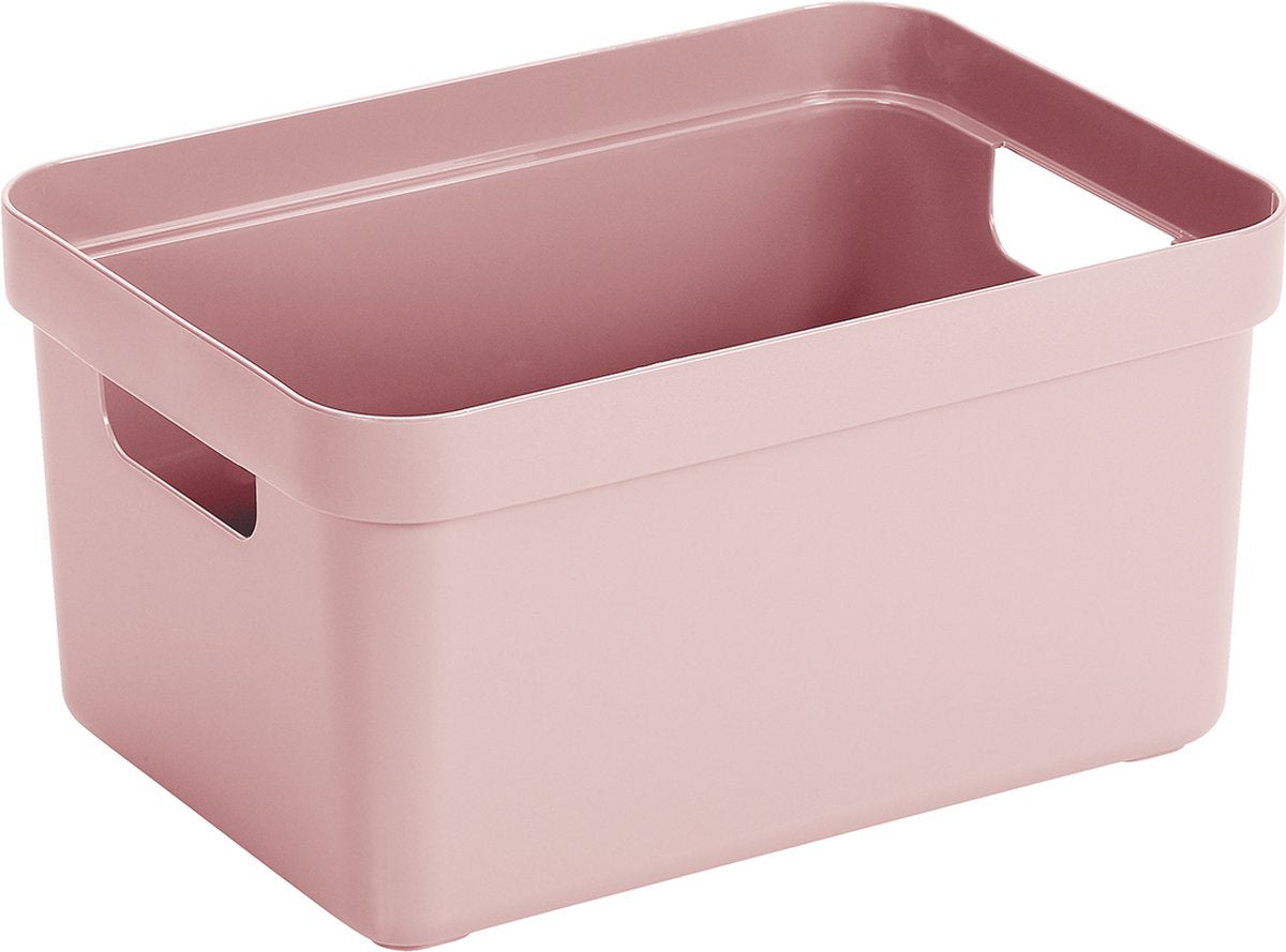 Sigma Home Aufbewahrungsbox 13l rosa 350x246x183mm | 3 Stück