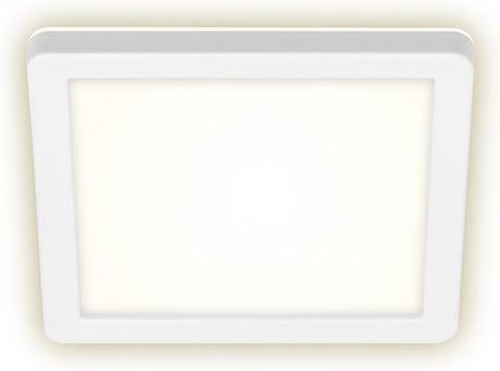 Briloner - LED-Außenleuchte - Außenwandleuchte inkl. Hintergrundbeleuchtungseffekt, Außendeckenlampe, Badlampe 8 Watt, 1.200 Lumen, 4.000 Kelvin, weiß