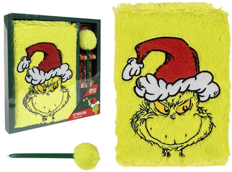 Brandless Sans Marque The Grinch Briefpapier-Set, A5-Notizbuch und Stift