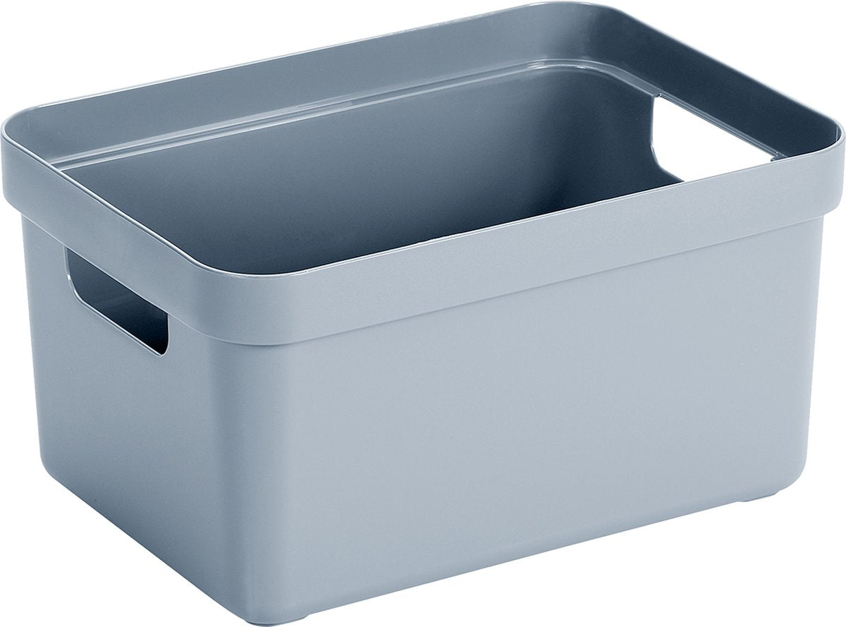 Sigma Home Aufbewahrungsbox 5l blau 252x175x122mm | 3 Stück
