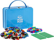 Plus-Plus Basic Reisekoffer 600-teiliges Bauset Blau – 7002 – Bauspielzeug – Konstruktionsspielzeug – Set mit Bausteinen – ab 5 Jahren
