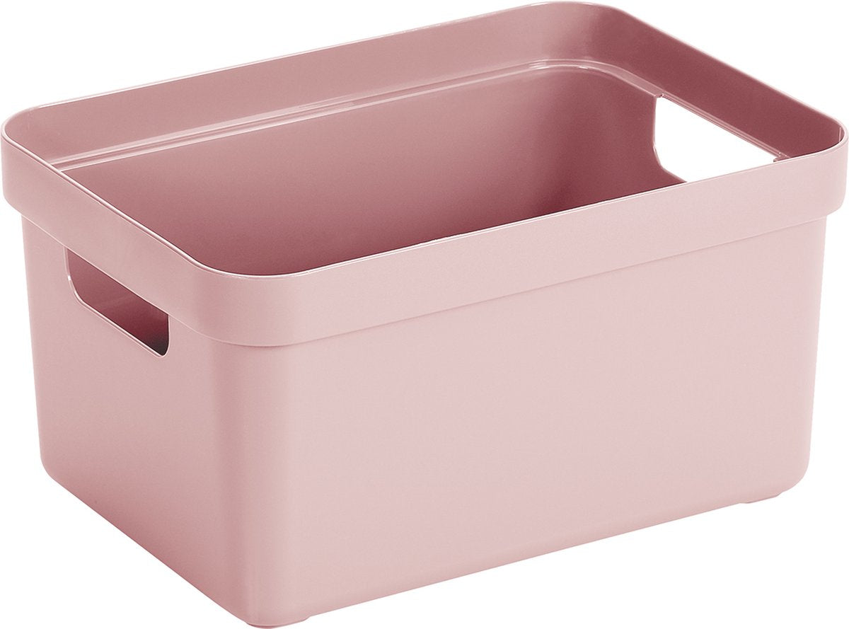 Sigma Home Aufbewahrungsbox 5l rosa 252x175x122mm | 3 Stück