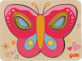 Goki Holz-Schichtenpuzzle Schmetterling, 5-tlg.