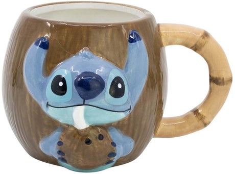 Stor Stitch 3D-Becher in Kokosnuss-Geschenkbox 420 ml blau