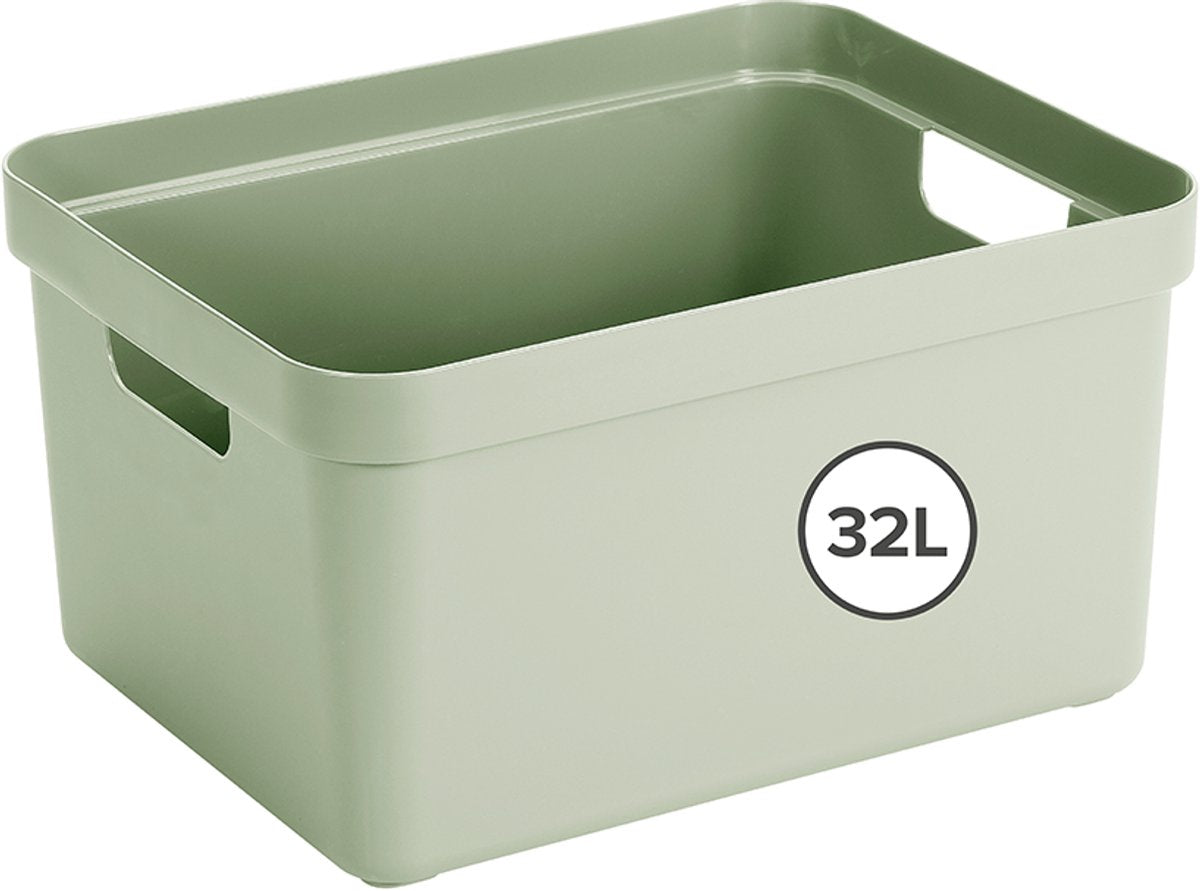 Sigma Home Aufbewahrungsbox 32l grün 445x345x243mm | 2 Stk