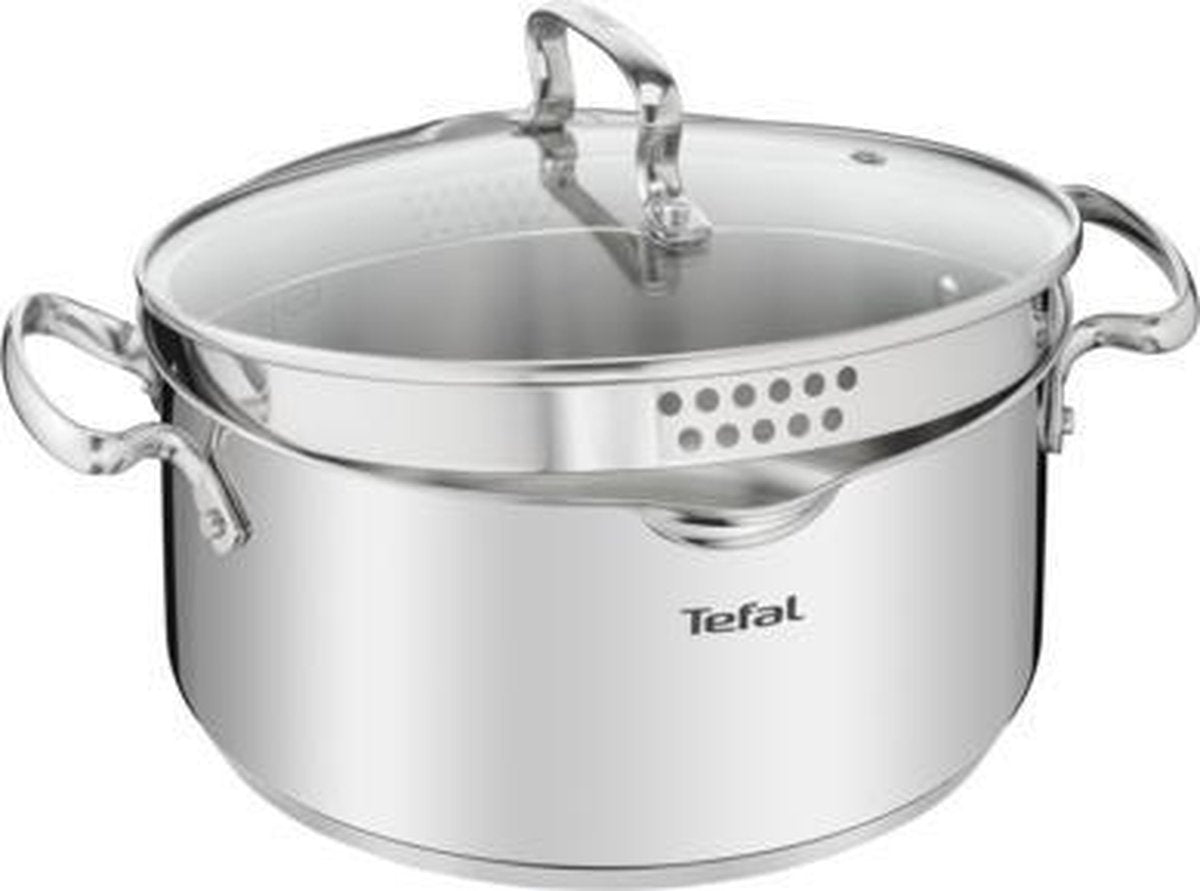 Tefal Duetto+ Kochpfanne – 24 – rund – Edelstahl