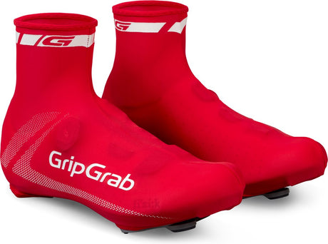 Gripgrab – Raceaero leichte Sommer-Radüberschuhe, Rennrad-Aero-Zeitfahr-Rad-Überschuhe – Rot – Unisex – Größe Einheitsgröße