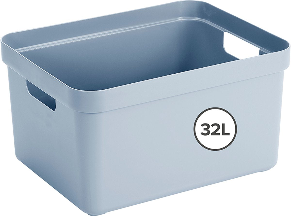 Sigma Home Aufbewahrungsbox 32l blau 445x345x243mm | 2 Stk