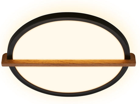 Briloner remsa - LED-Deckenleuchte - Deckenleuchte mit indirektem Licht - warmweißes Licht - 29 x 31,5 x 4 cm - schwarzes Holz