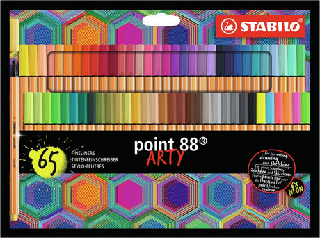 Stabilo point 88 – Premium Fineliner – fein 0,4 mm – Set mit allen 65 Farben